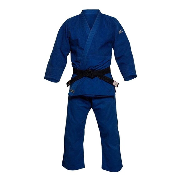 MIZUNO Shiai Judo Gi Blue Sz 2 Double Weave 100% Cotton Kimono Uniform BRAND NEW - Picture 1 of 11